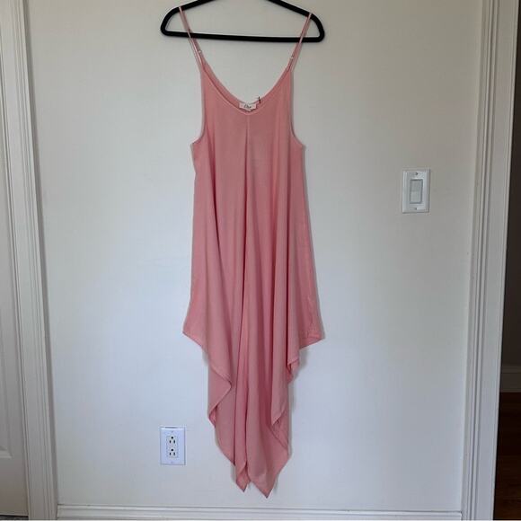 Elan Melon Asymmetrical Midi Slip Cover up Dress - Women's Medium New - Picture 2 of 9